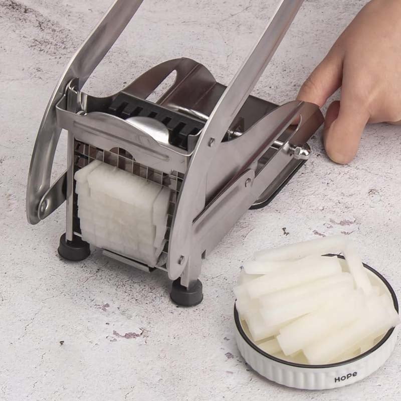 Pommes Schneider Edelstahl mit auswechselbaren Schneidgittern -    Zorenza