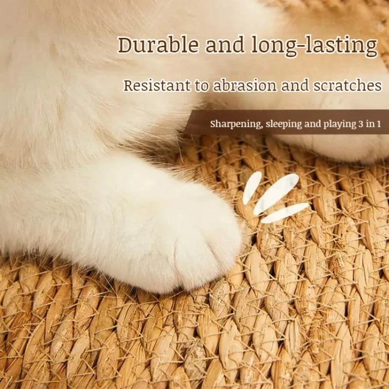 Geflochtene Jute-Kratzmatte für Katzen – Natürlich & Langlebig -    Zorenza