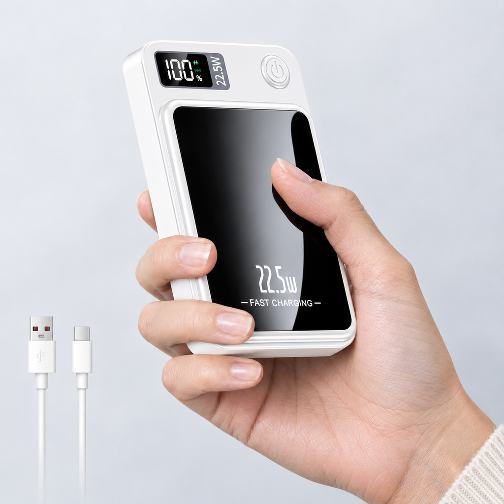 Powerbank mit kabellosem Laden und LED-Anzeige -    Zorenza