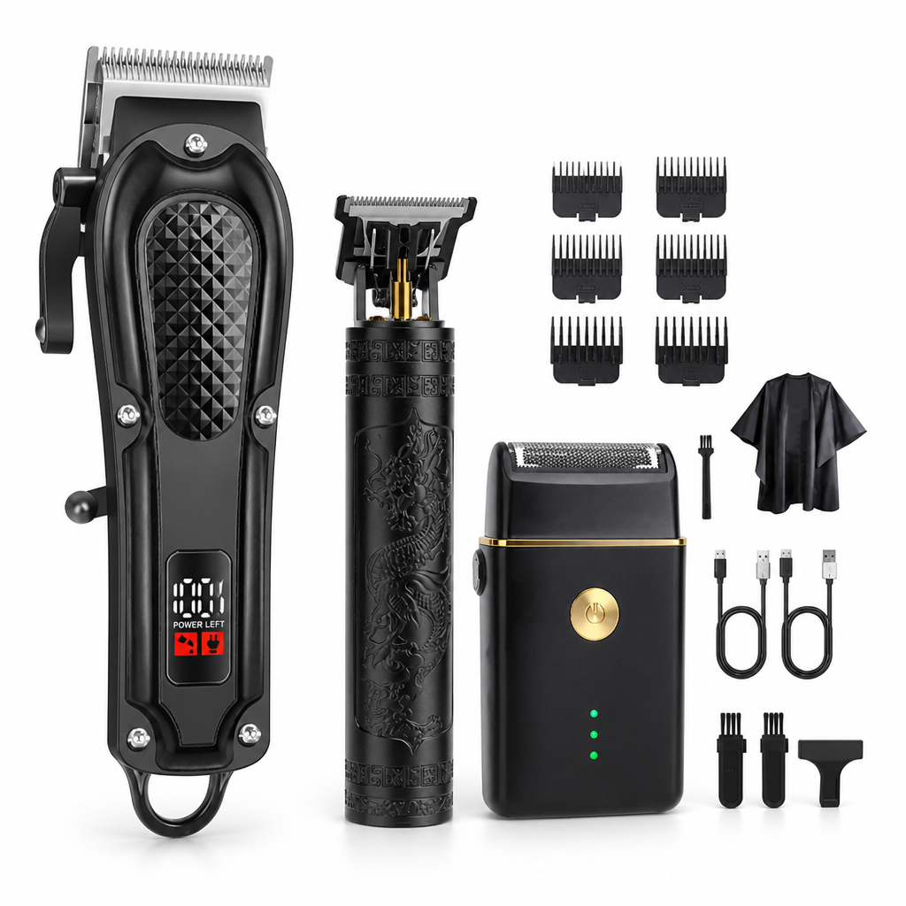 Trimmer-Set 3-teilig – Haarschneider, Barttrimmer und Präzisionstrimmer -    Zorenza