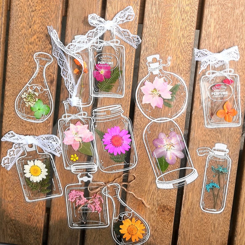 Trockenblumen-Lesezeichen-Set – 30 Stück mit Quaste Zorenza