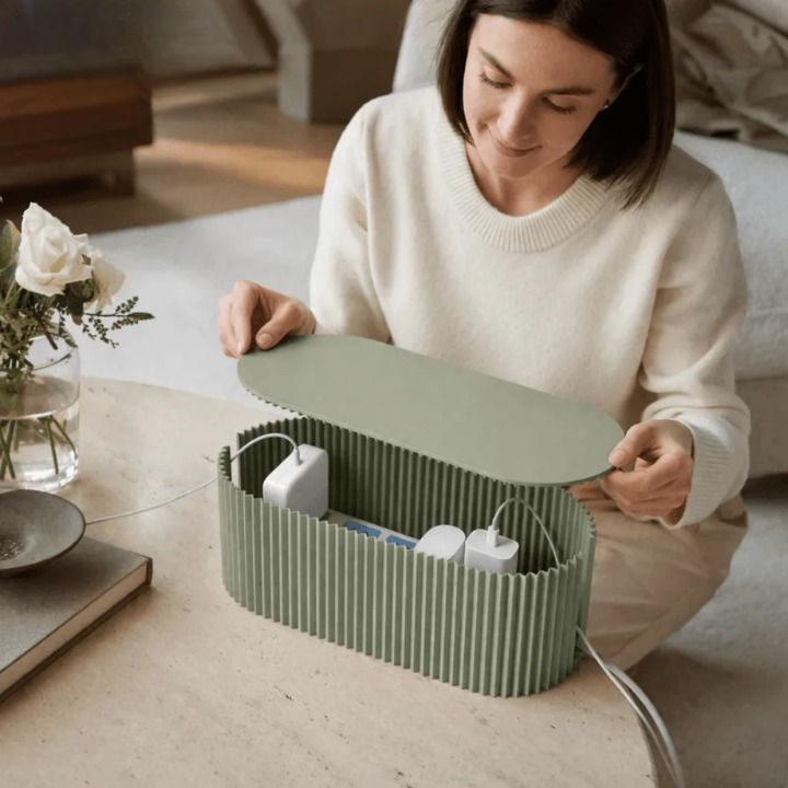 Kabelbox mit Deckel – Ordentliche Ladestation für Zuhause -    Zorenza