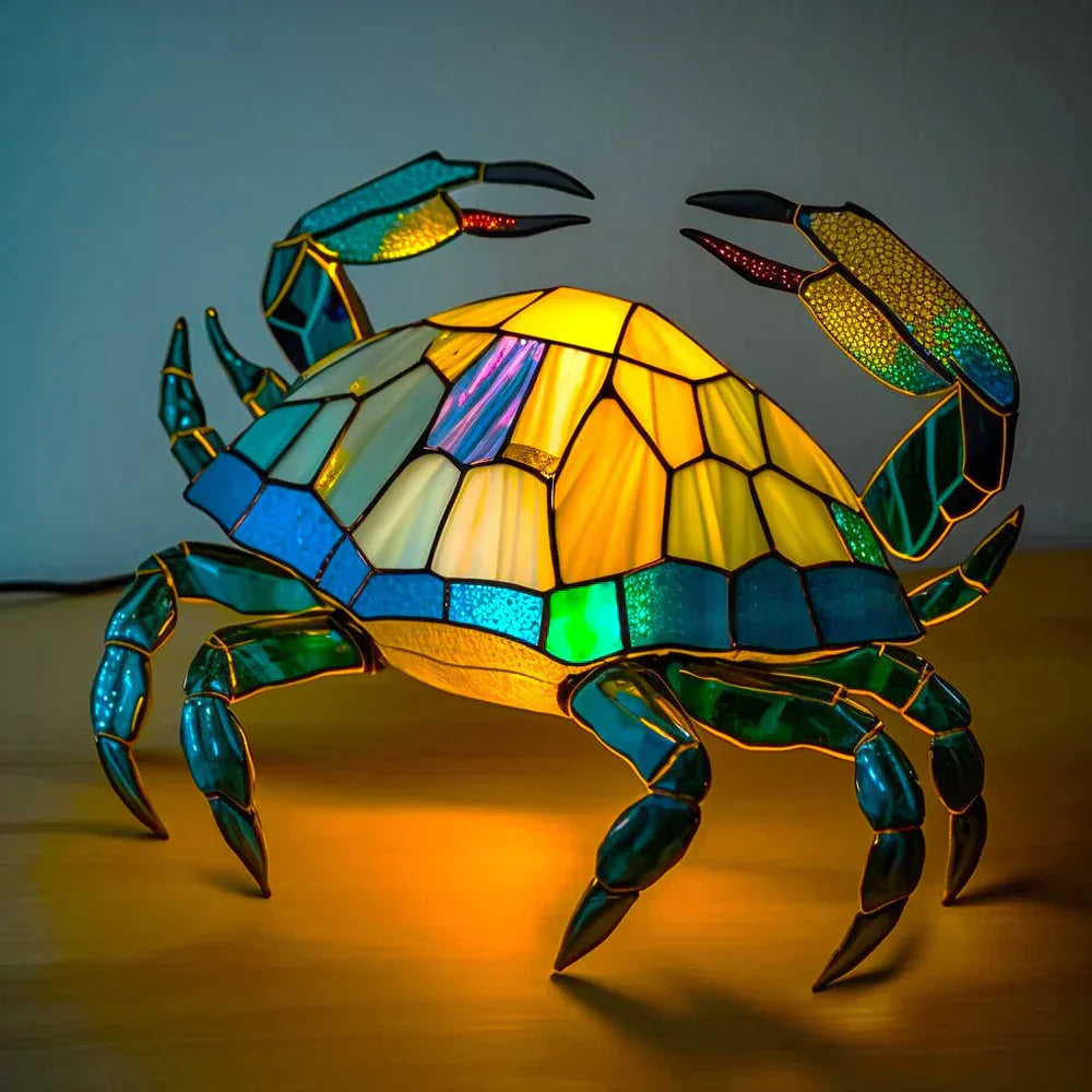 Tiffany Tierlampe Buntglas – Handgefertigt mit warmem Licht -    Zorenza