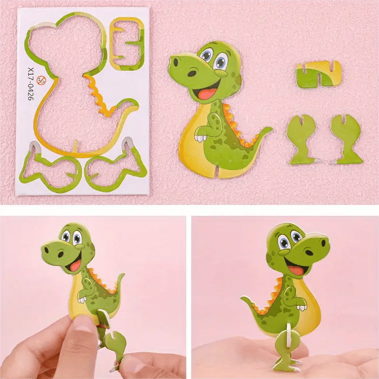 3D Cartoon Puzzle-Set – Pädagogisches Bastelpuzzle für Kinder -    Zorenza