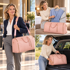 Faltbarer Kleidersack mit Schultergurt – 2-in-1 Reisetasche aus PU, 52 × 25 × 32 cm -    Zorenza