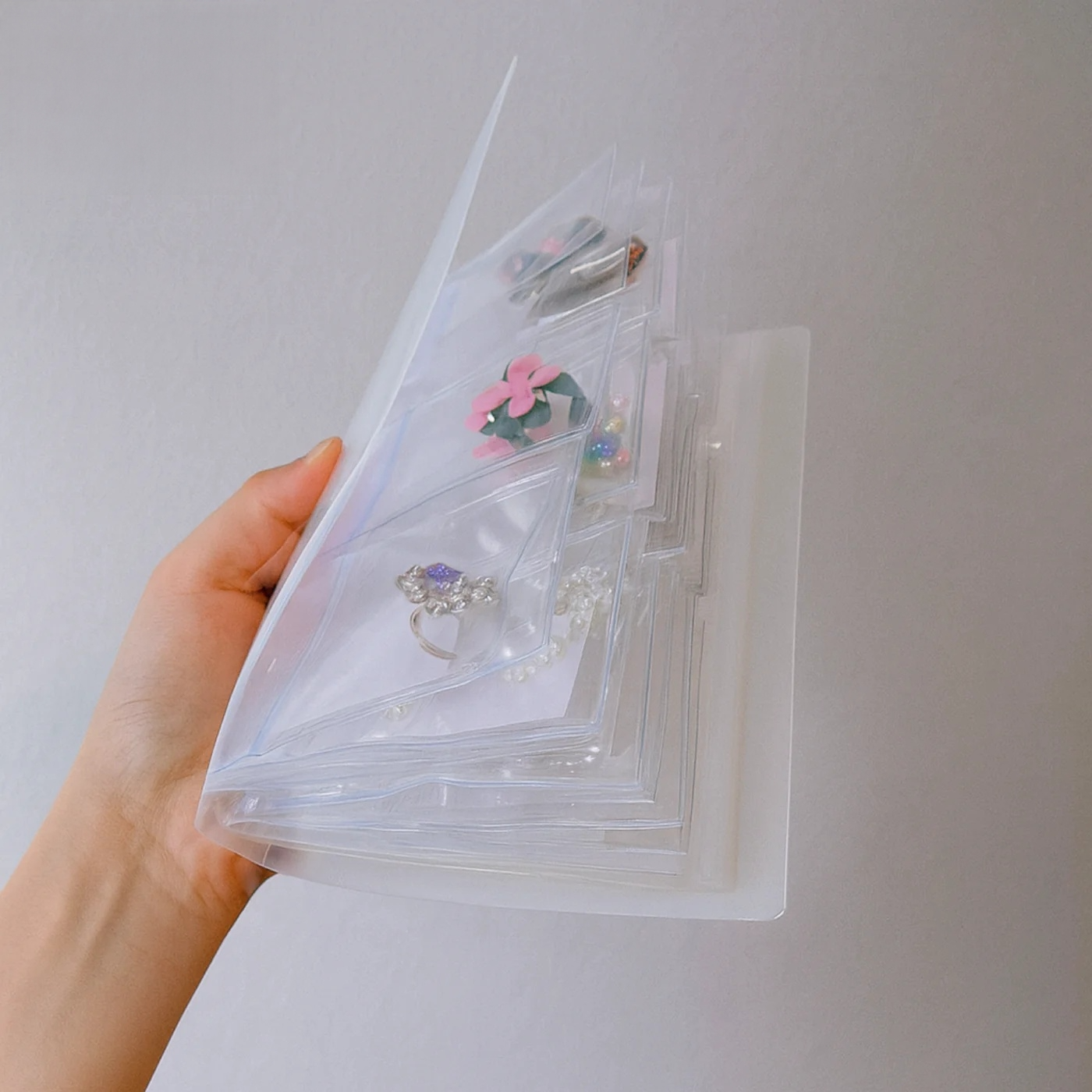 Schmuck-Organizer-Buch mit 30 transparenten Taschen Zorenza
