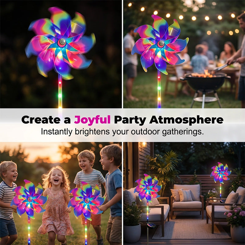 Solar-Windmühle Regenbogen mit LED-Beleuchtung -    Zorenza