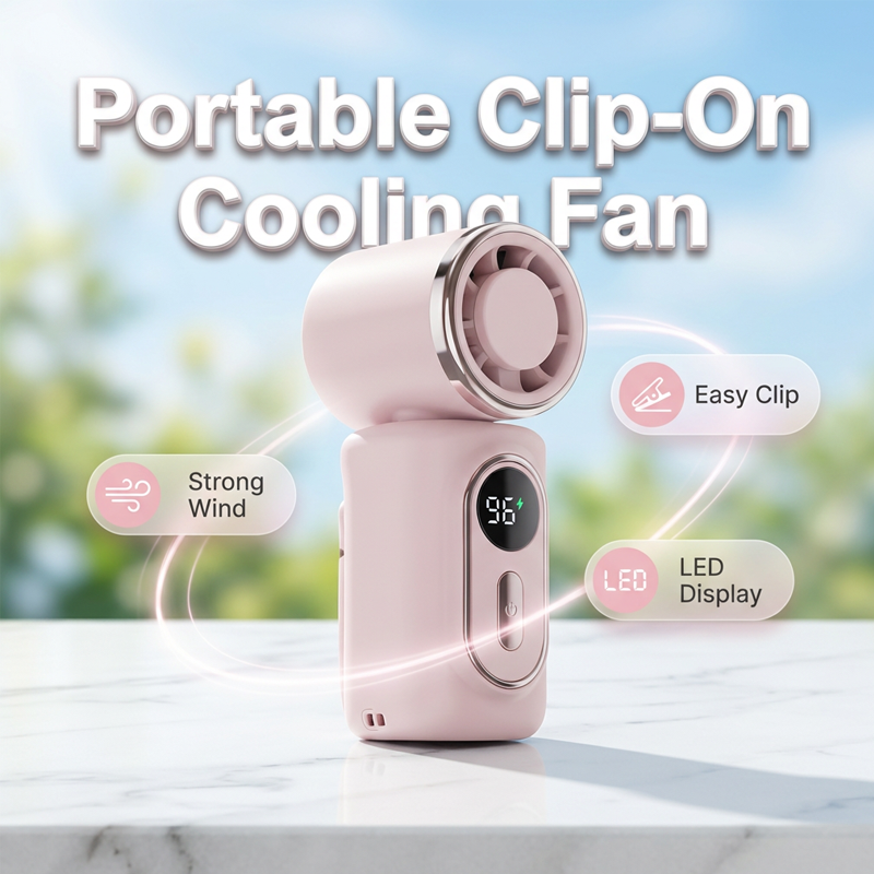 Clip Ventilator tragbar mit LED Display -    Zorenza