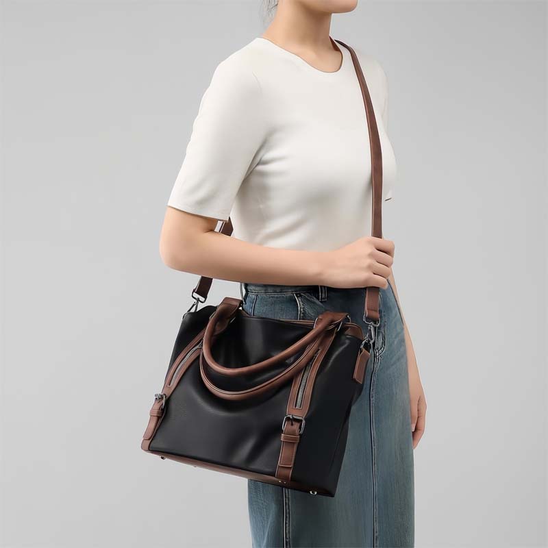 Schultertasche PU-Leder mit verstellbarem Tragegurt -    Zorenza