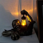 Zombie-Gartenfigur mit Laterne für Halloween-Deko -    Zorenza