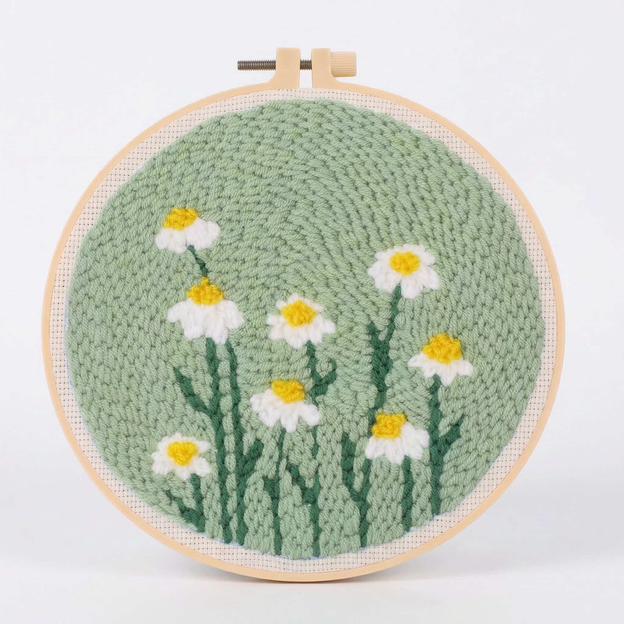 Punch Needle Set mit bunter Wolle und Stickrahmen -    Zorenza