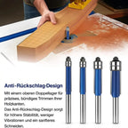 Bündiger Fräser-Set 4-teilig – Saubere Kanten auf jedem Material Zorenza