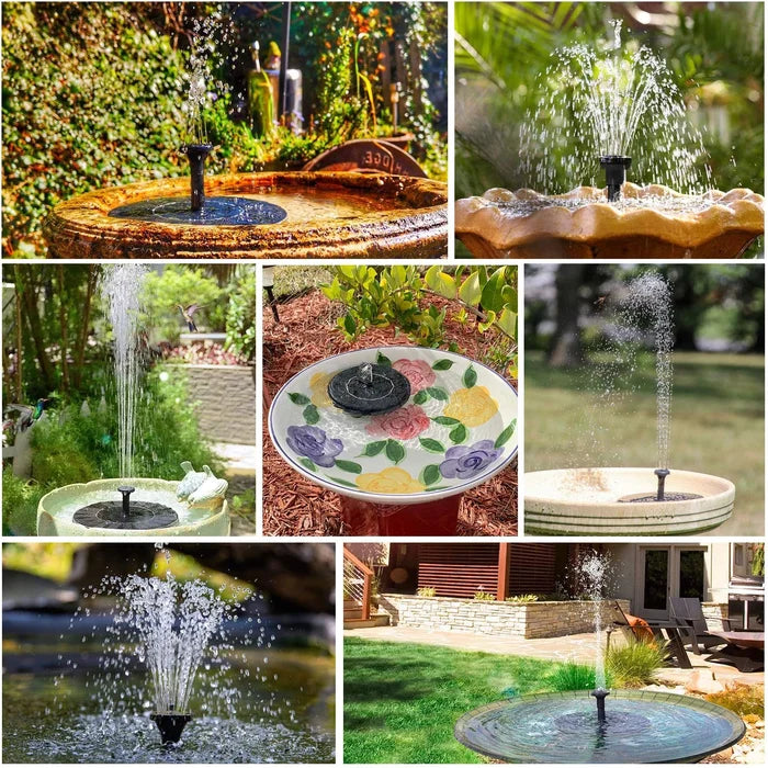 Solar-Springbrunnenpumpe mit 8 Düsenaufsätzen -    Zorenza