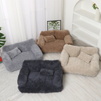 Plüsch Hundebett mit erhöhtem Rand – Beruhigendes Kuschelsofa Zorenza