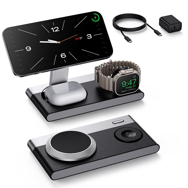 Wireless Ladestation 3-in-1 faltbar magnetisch für Smartphone -    Zorenza