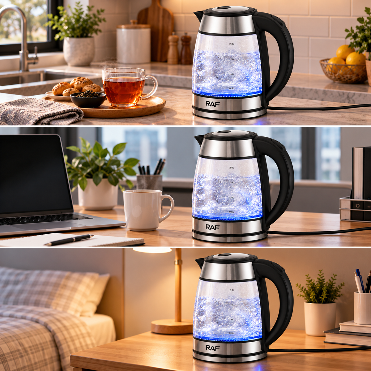 Glaskocher 2 L Borosilikatglas mit Teefilter -    Zorenza