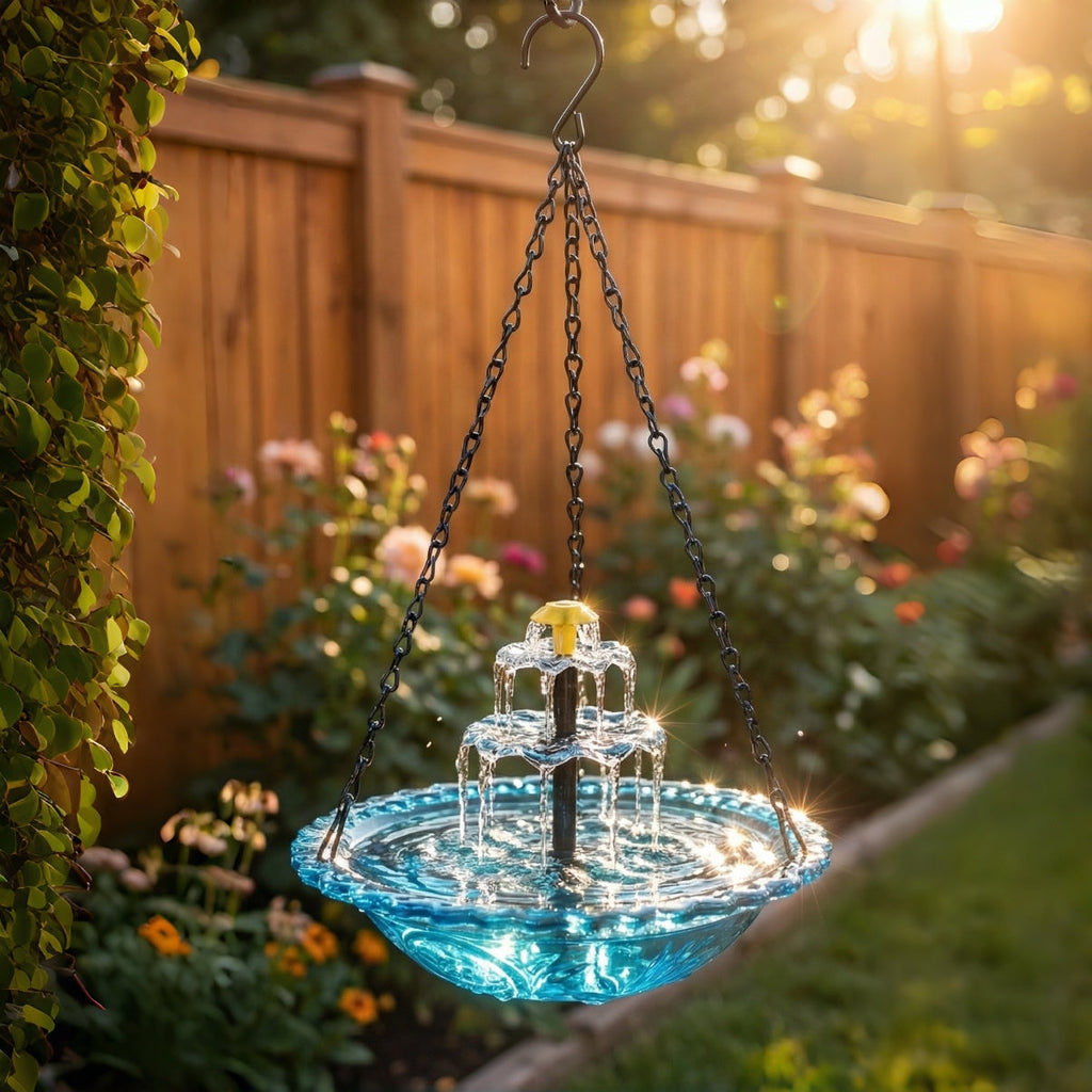 Solar-Hängebrunnen mit 2-stufigem Wasserfall Zorenza