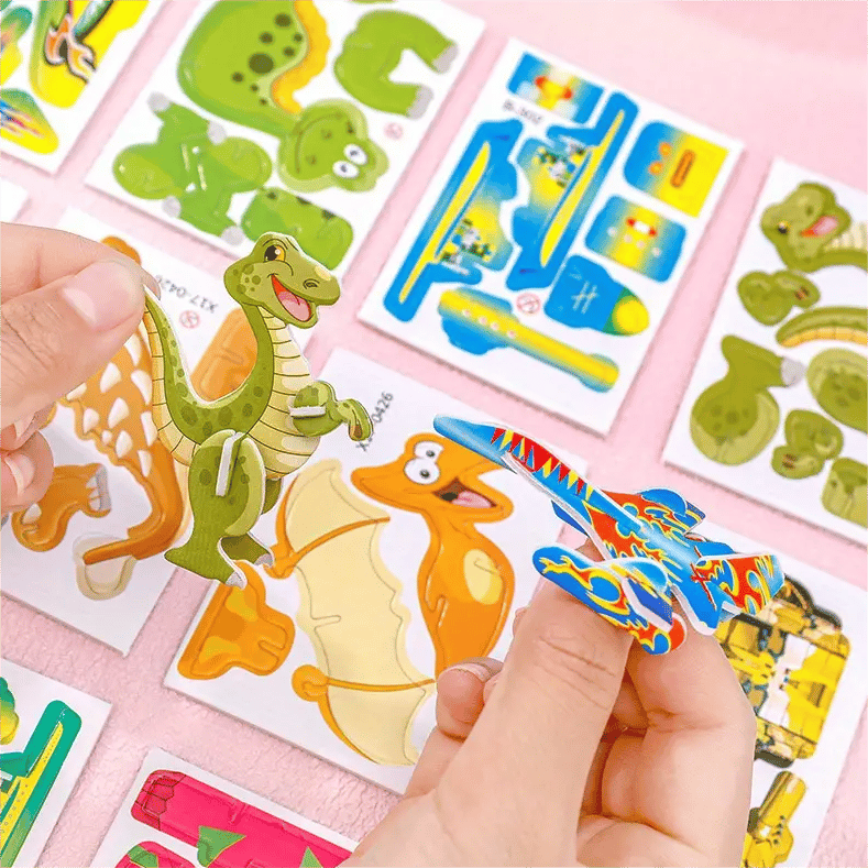 3D Cartoon Puzzle-Set – Pädagogisches Bastelpuzzle für Kinder -    Zorenza