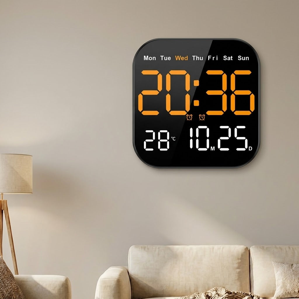 Digitale Wanduhr LED mit Fernbedienung -    Zorenza