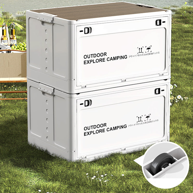 Klappbox mit Holzdeckel für Camping und Haushalt -    Zorenza