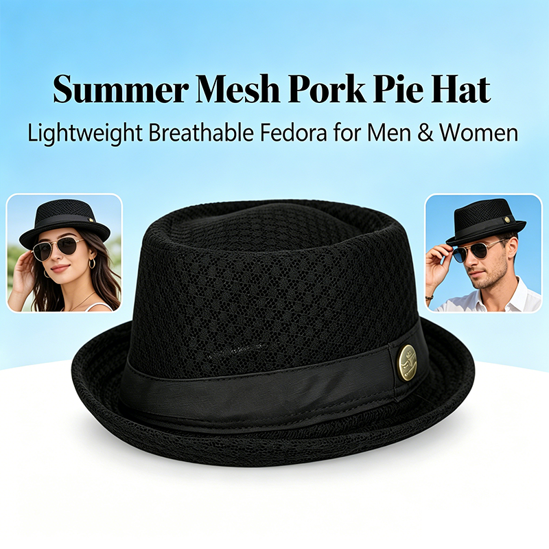 Sommer Fedora Hut Mesh – Leicht und atmungsaktiv für Damen und Herren -    Zorenza