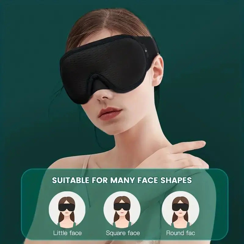 3D Schlafmaske mit Augen-Konturierung – Lichtundurchlässig -    Zorenza