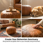 Pouf mit Stauraum und Handstickerei -    Zorenza