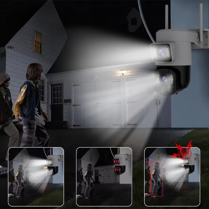 Solarkamera 360° mit 4K Auflösung – Nachtsicht, 10x Zoom, App-Steuerung -    Zorenza