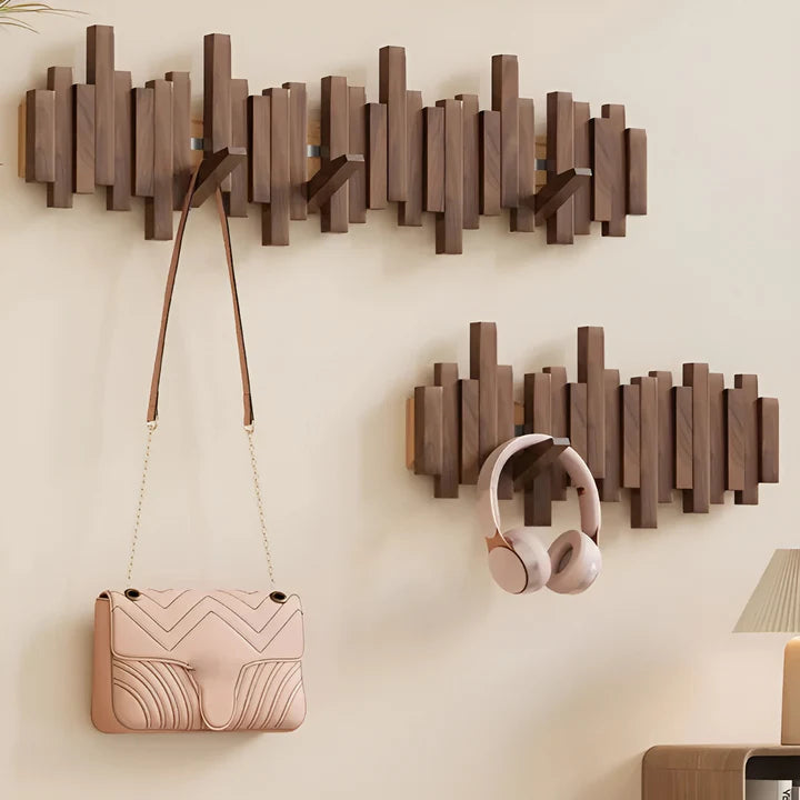 Holz-Wandhaken Piano-Stil – Ordnung für Jacken, Taschen & Accessoires -    Zorenza