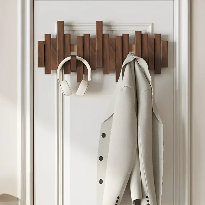 Holz-Wandhaken Piano-Stil – Ordnung für Jacken, Taschen & Accessoires -    Zorenza