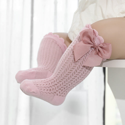 Baby-Socken mit großer Schleife aus weicher Baumwolle -    Zorenza