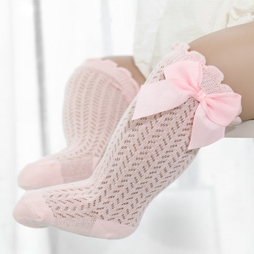 Baby-Socken mit großer Schleife aus weicher Baumwolle -    Zorenza