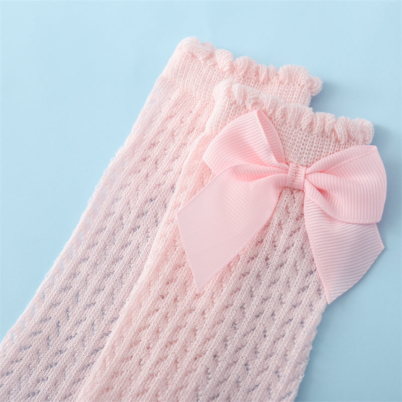 Baby-Socken mit großer Schleife aus weicher Baumwolle -    Zorenza