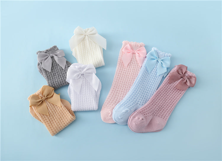 Baby-Socken mit großer Schleife aus weicher Baumwolle -    Zorenza
