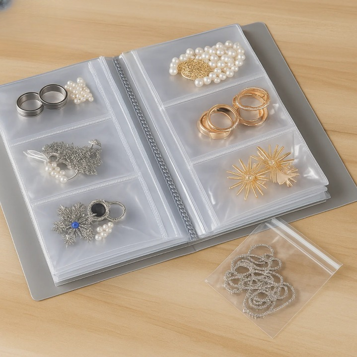 Schmuck-Organizer-Buch mit 30 transparenten Taschen Zorenza