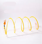 Katzen Spieltunnel mit Spiralform – Interaktives Jagdspielzeug -    Zorenza