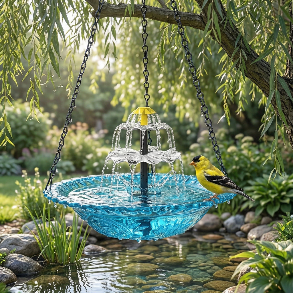Solar-Hängebrunnen mit 2-stufigem Wasserfall Zorenza