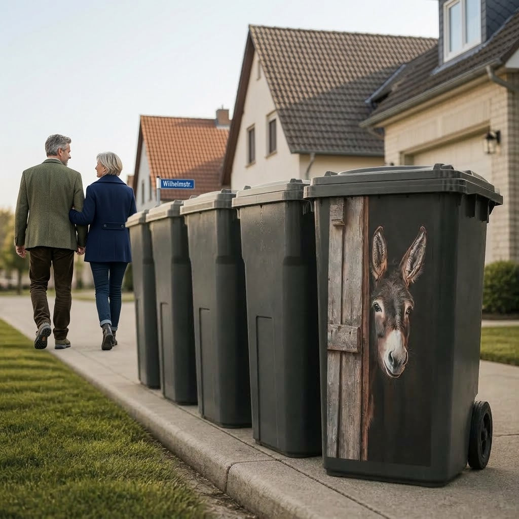 Mülltonnen-Aufkleber Wetterfest mit Tiermotiv -    Zorenza