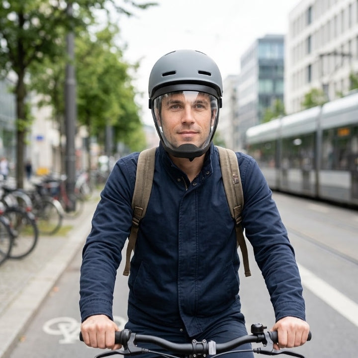 Gesichtsschild mit Wechselfiltern, transparentes Vollvisier, 210 g -    Zorenza