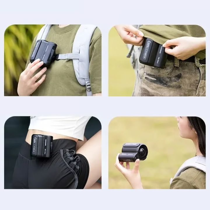 Tragbarer Gürtellüfter mit Clip – Leise und freihändig -    Zorenza