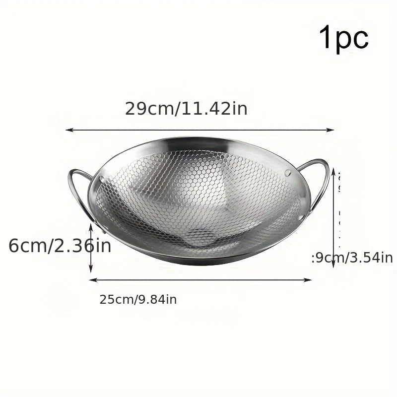Edelstahlpfanne mit Honigwabenstruktur 29 cm -    Zorenza