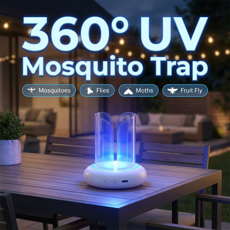 Insektenfalle UV-Licht 360° – Chemiefrei gegen Mücken, Fliegen -    Zorenza