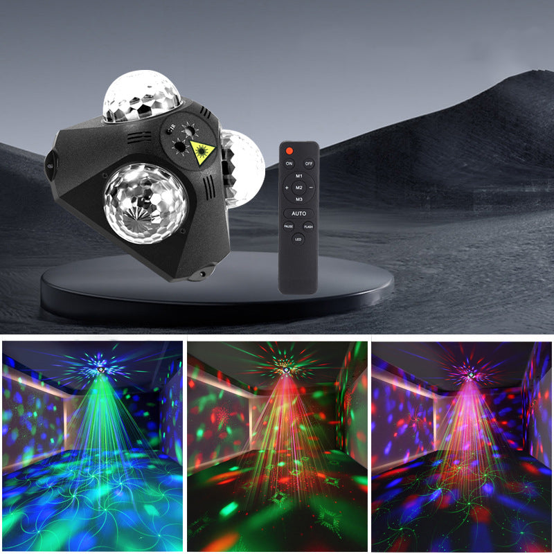Disco-Projektor mit Laser – RGB-Lichteffekte und Stroboskop -    Zorenza
