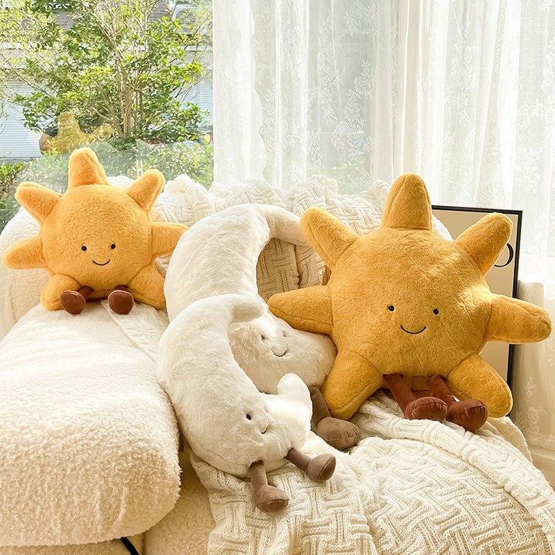 Kuschelkissen Sonne & Mond mit süßem Gesicht Zorenza