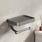 Toilettenpapierhalter Edelstahl mit Ablage -    Zorenza