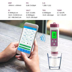 Digitales Wasserqualitäts-Testgerät 7-in-1 mit Bluetooth -    Zorenza