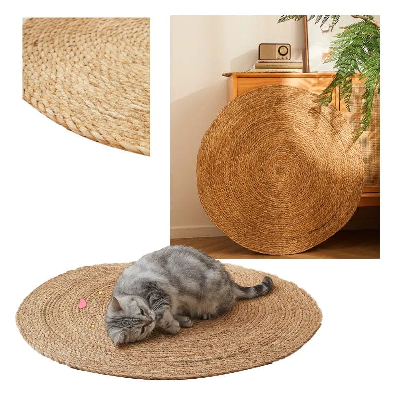 Geflochtene Jute-Kratzmatte für Katzen – Natürlich & Langlebig -    Zorenza