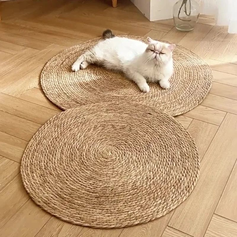 Geflochtene Jute-Kratzmatte für Katzen – Natürlich & Langlebig -    Zorenza