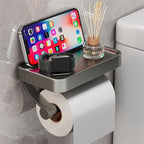 Toilettenpapierhalter Edelstahl mit Ablage -    Zorenza
