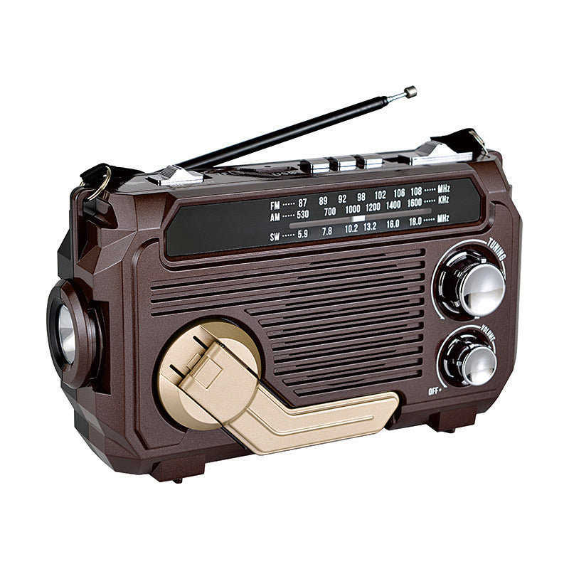 Notfallradio Solar mit Kurbel und Taschenlampe -    Zorenza
